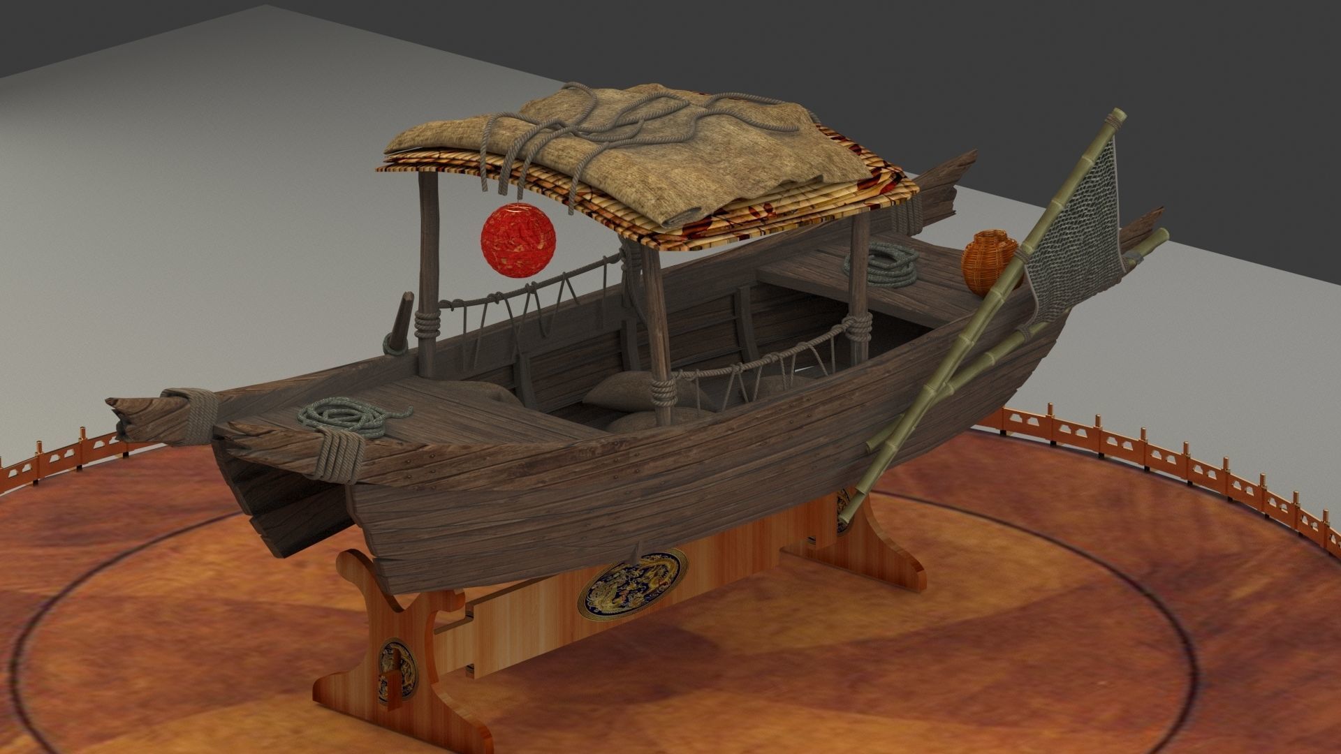CChinese fishing boat 3D model_4