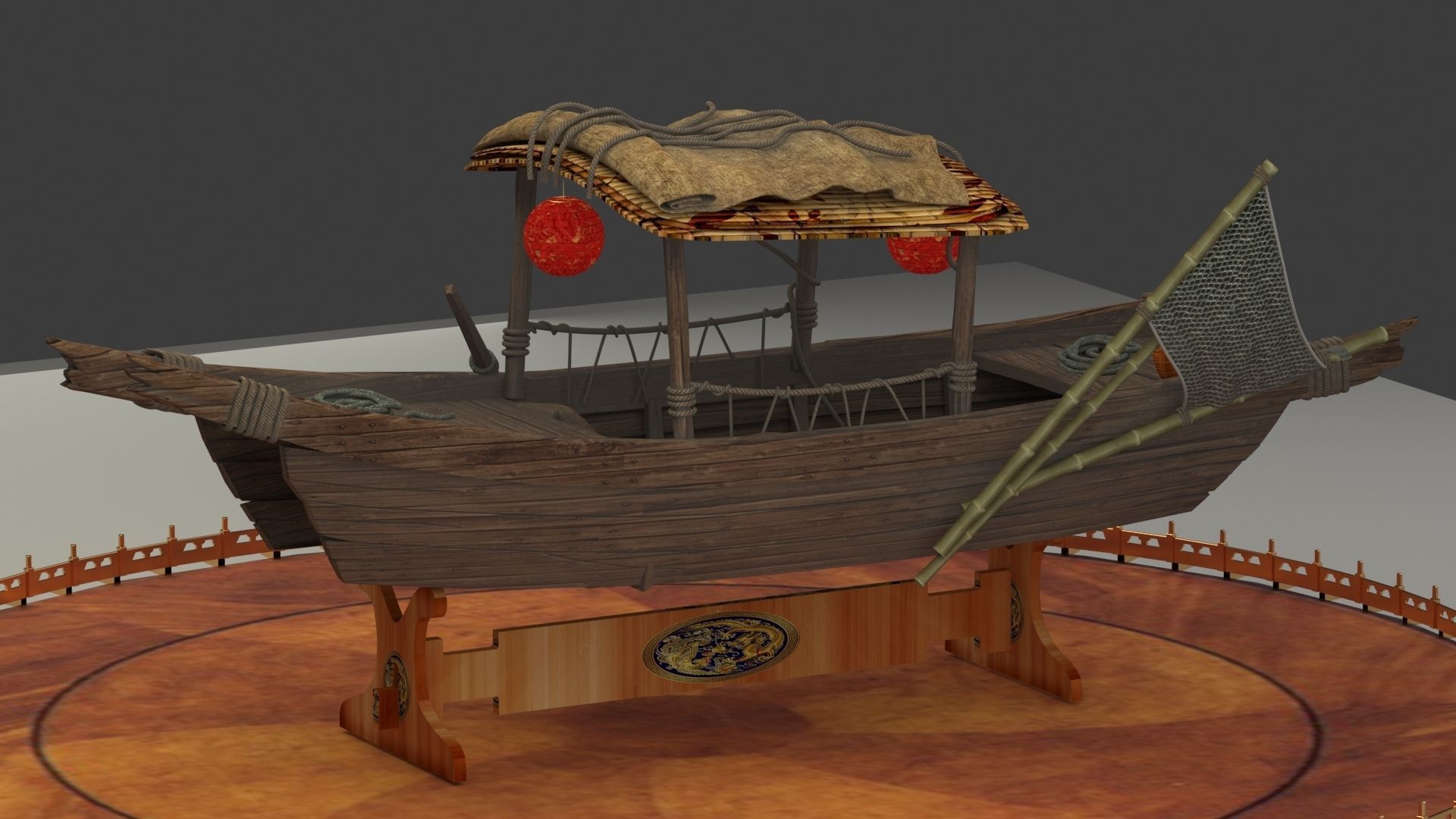 CChinese fishing boat 3D model_1