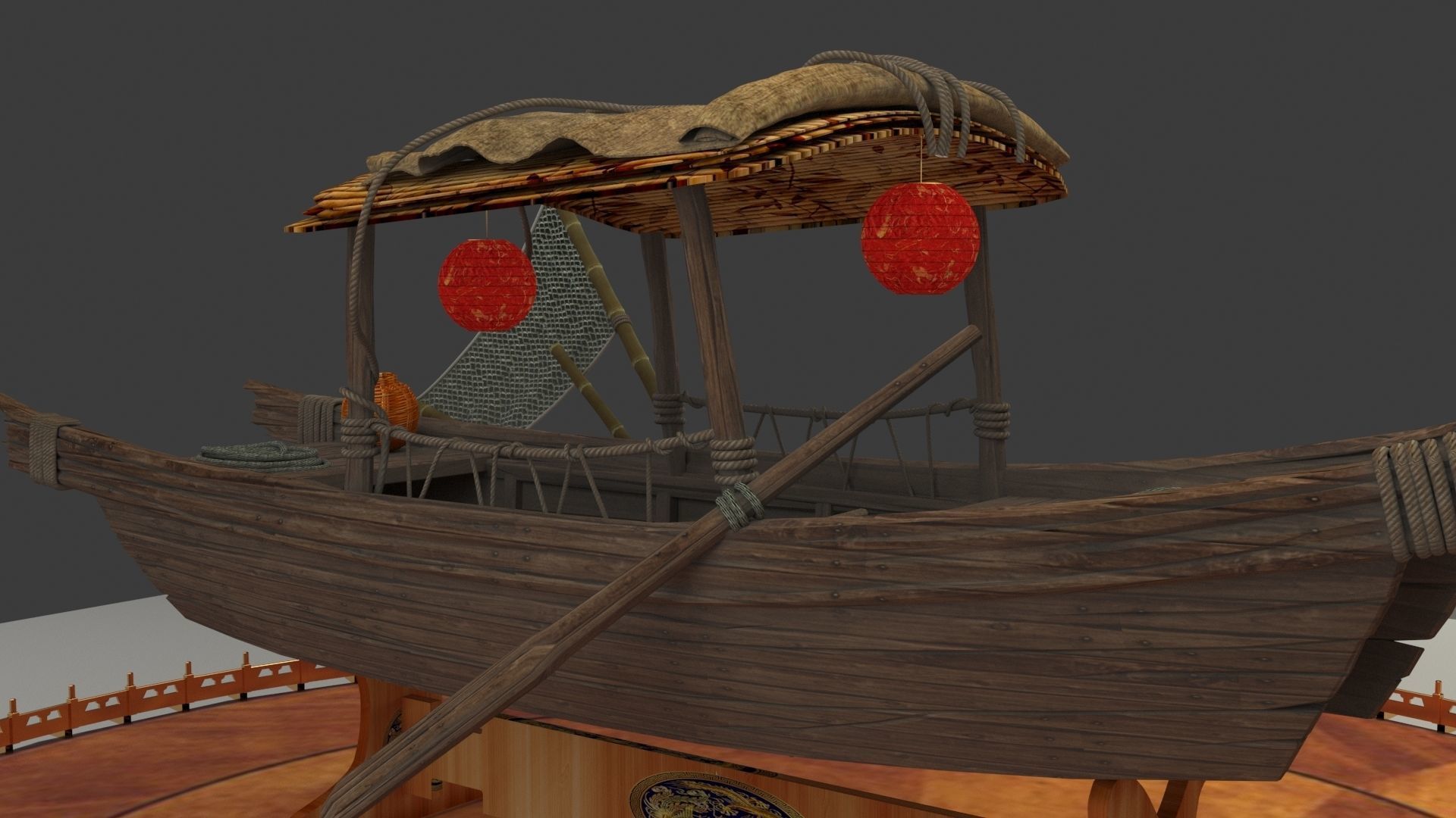 CChinese fishing boat 3D model_2