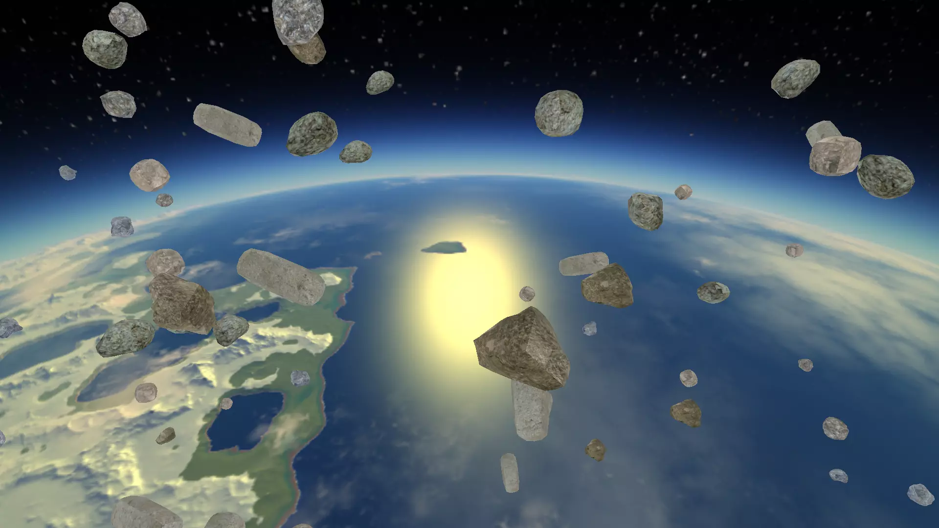 6 Blender Asteroids Free low-poly 3D model