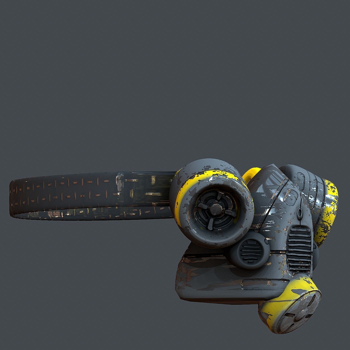 Gas mask helmet 3d model scifi Low-poly Low-poly 3D model Low-poly 3D model_3