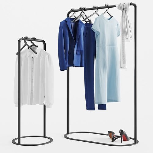 Womens Clothes On Hangers 3D model