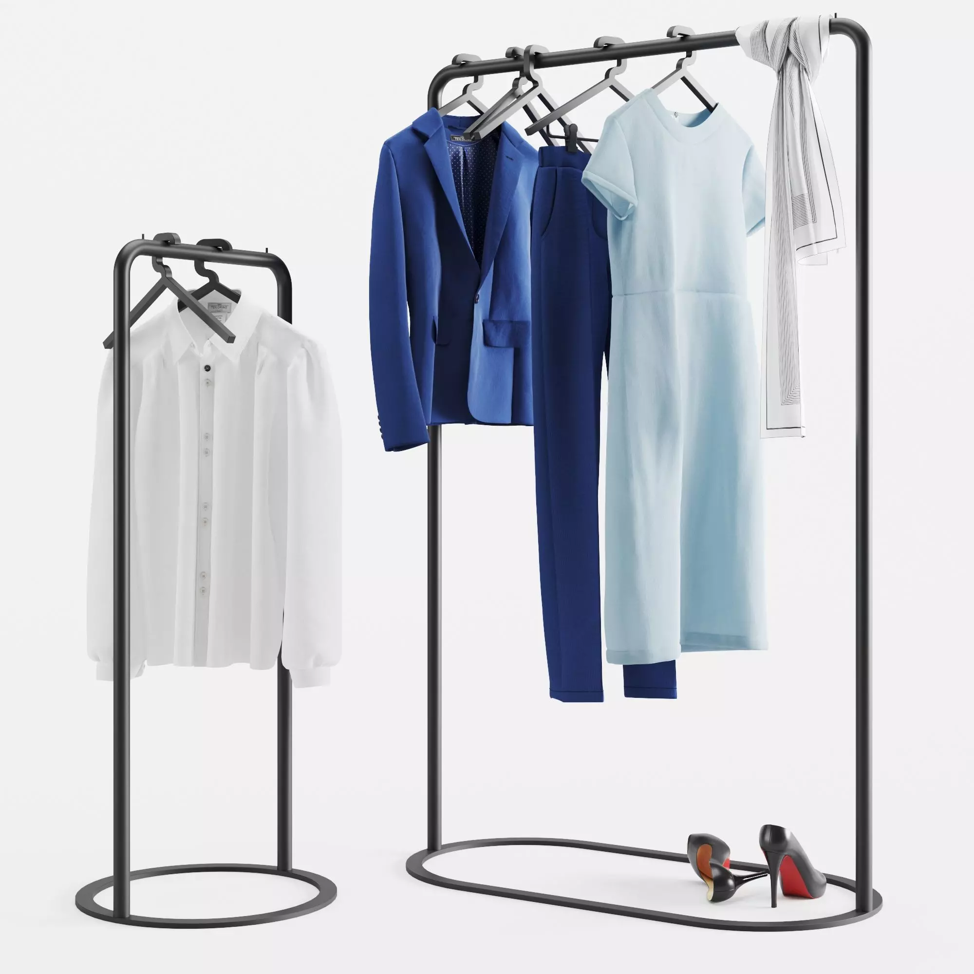 Womens Clothes On Hangers 3D model