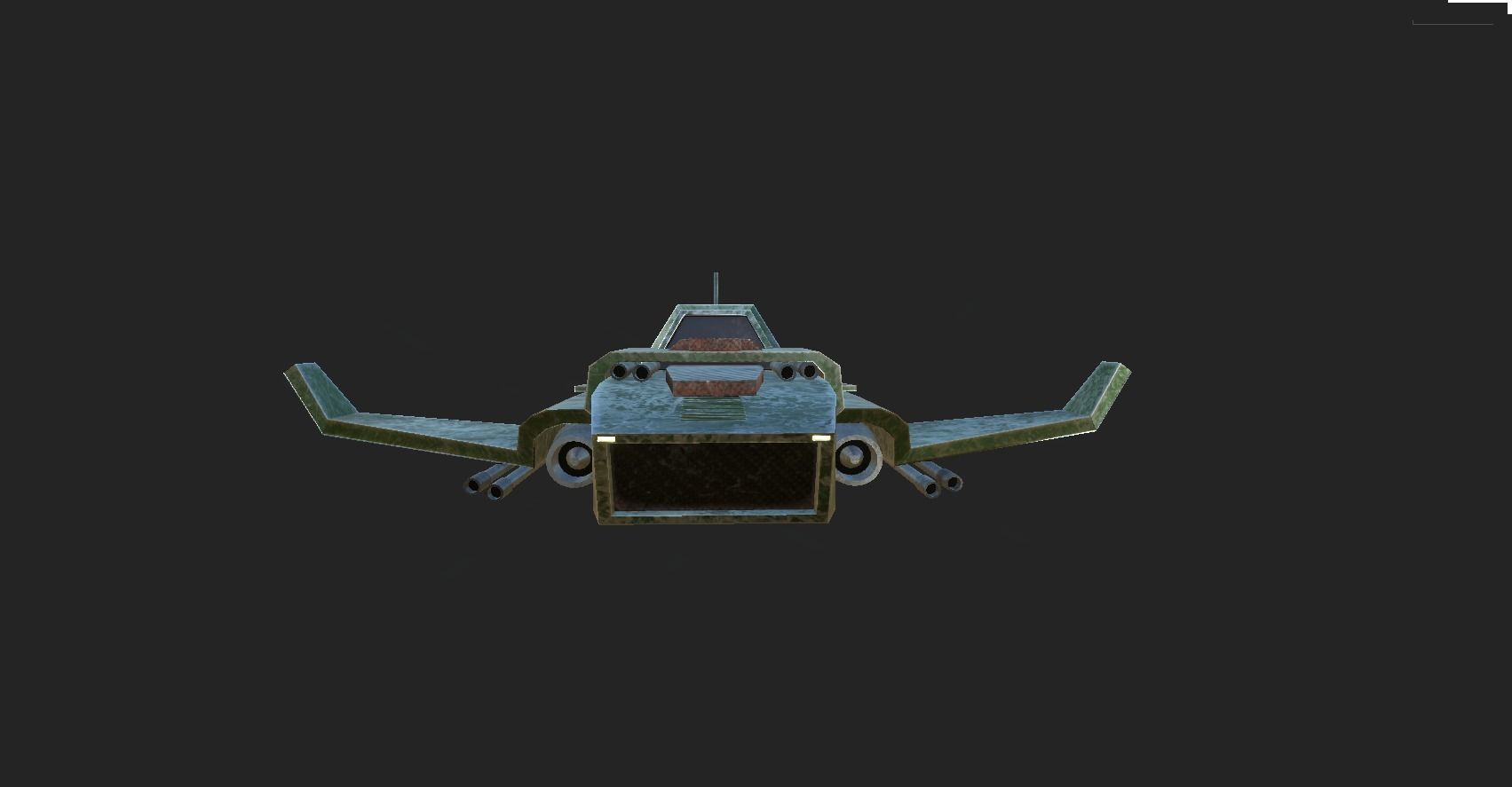 Jet Plane Spaceship 05 - Aircraft Military Airplane Spacecraft Low-poly 3D model_7