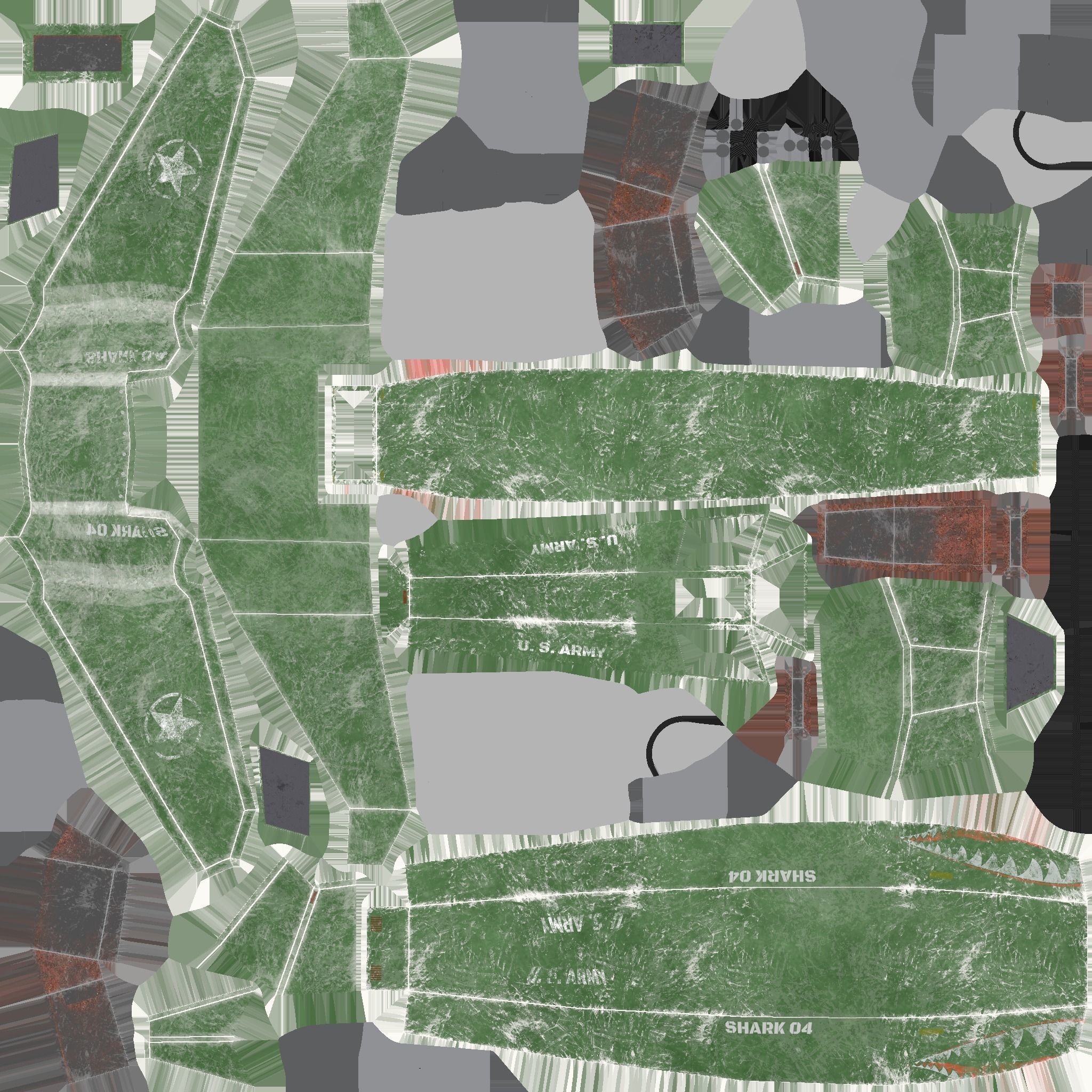 Jet Plane Spaceship 05 - Aircraft Military Airplane Spacecraft Low-poly 3D model_17