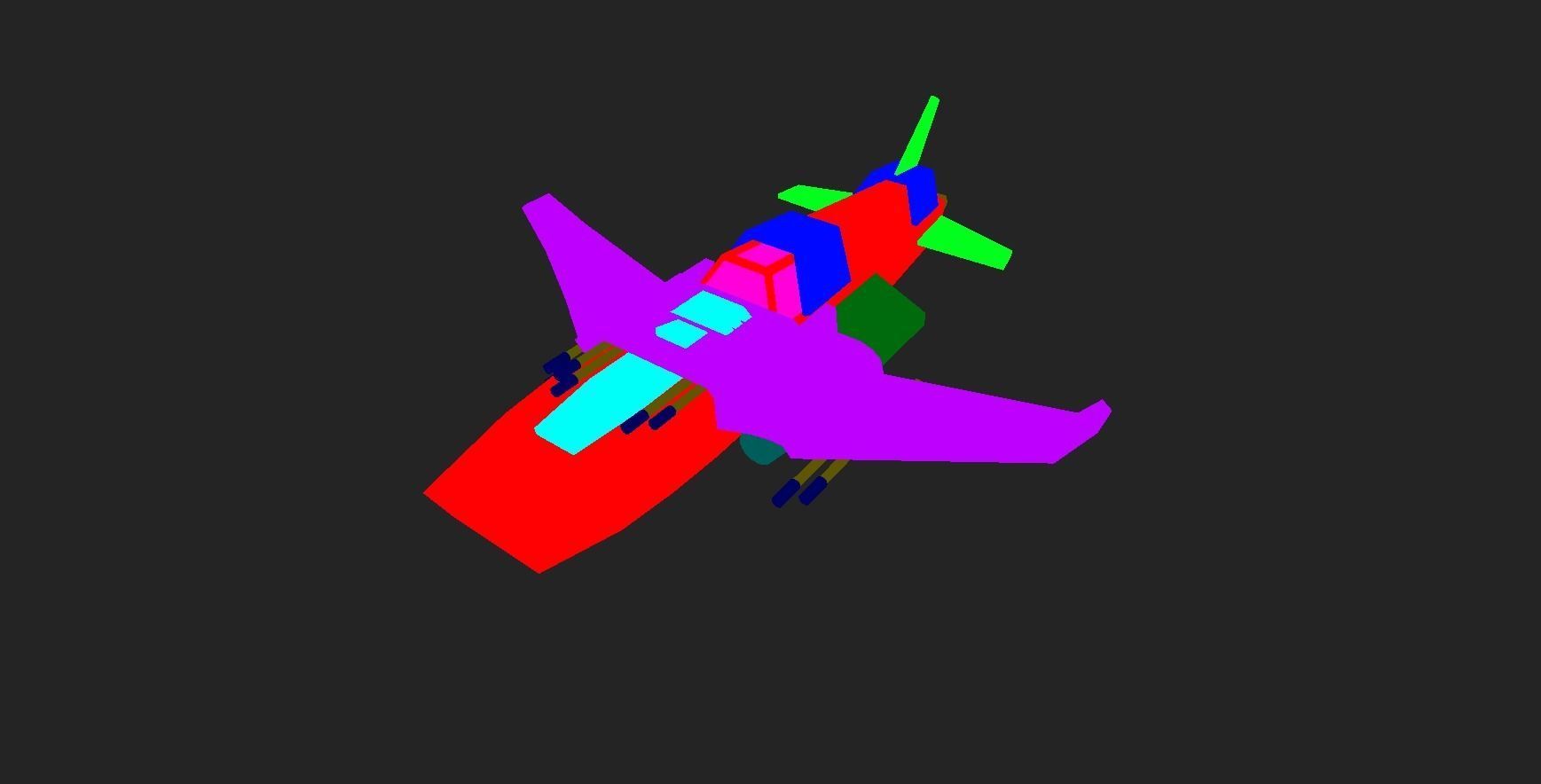 Jet Plane Spaceship 05 - Aircraft Military Airplane Spacecraft Low-poly 3D model_9
