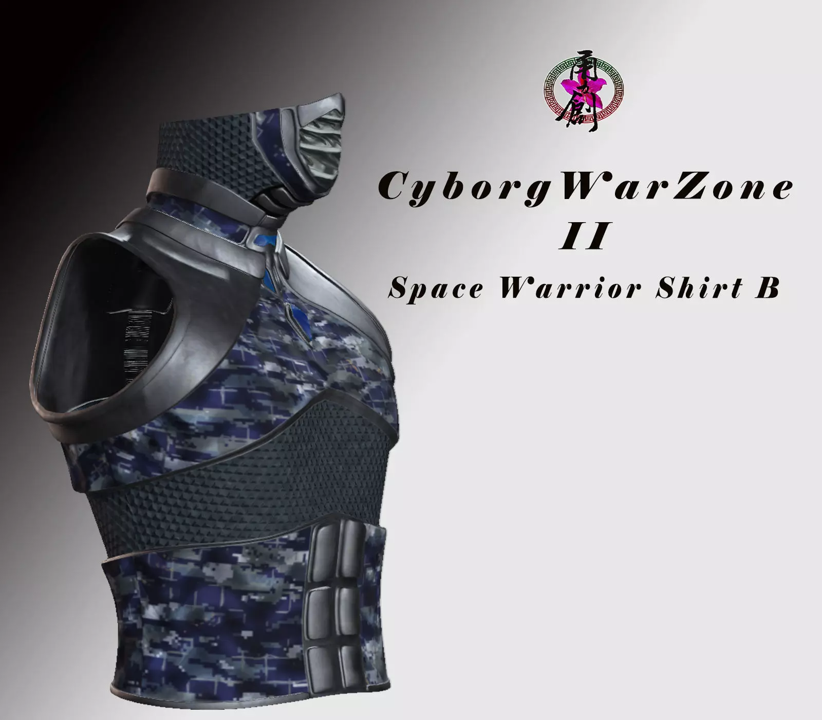 Cyborg Warzone - Space Warrior Shirt B Low-poly 3D model_0
