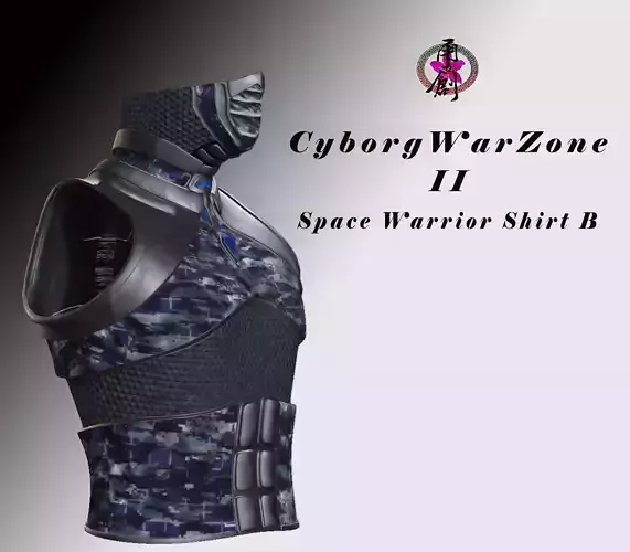 Cyborg Warzone - Space Warrior Shirt B Low-poly 3D model