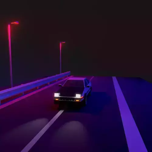 Lowpoly car Toyota AE86 Trueno 