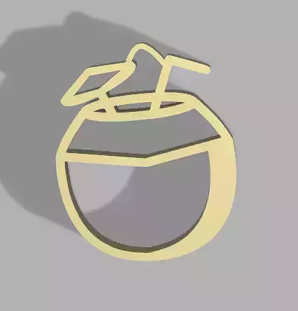 Coconut Pendant 3D print model