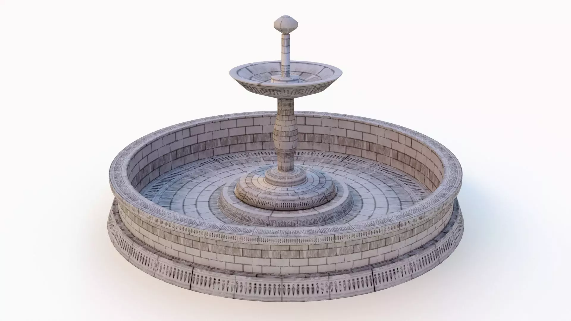 Fountain Free low-poly 3D model_0