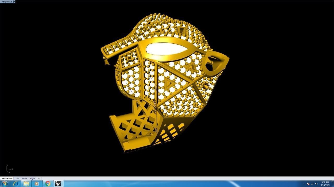 tiger ring  3D print model_4