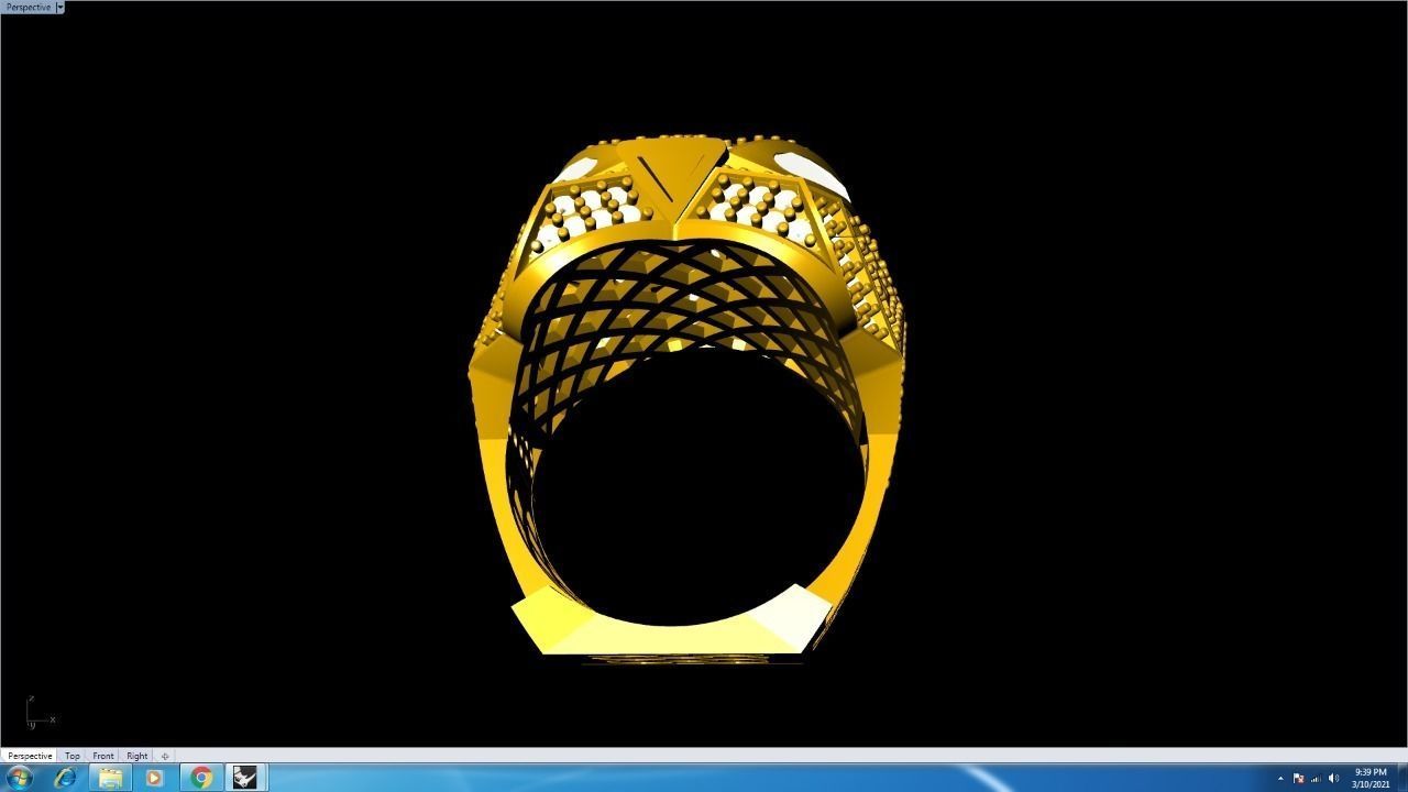 tiger ring  3D print model_1
