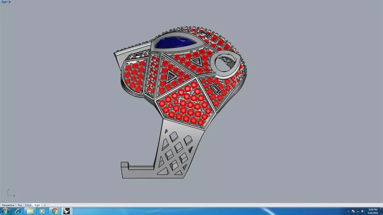 tiger ring  3D print model_0