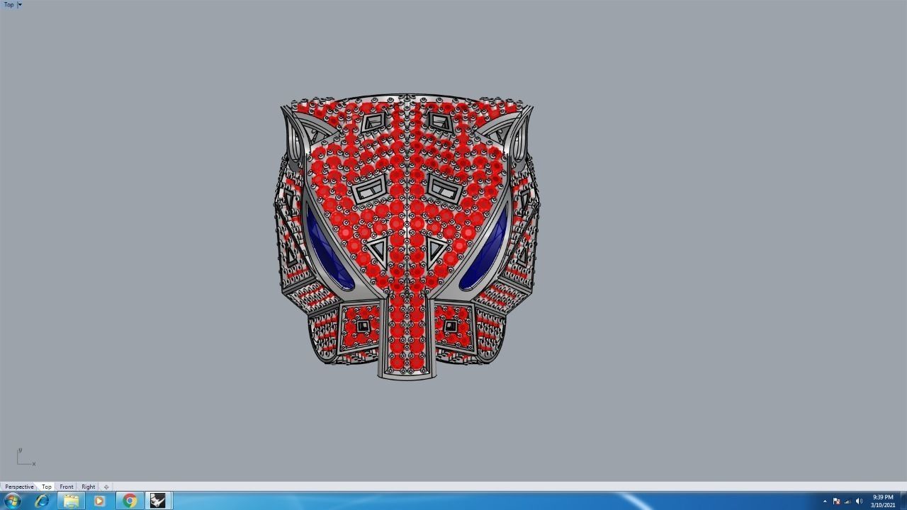 tiger ring  3D print model_2