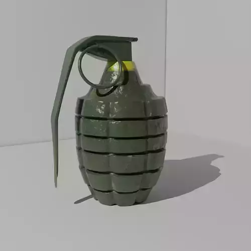 F-1 Grenade Low-poly 3D model