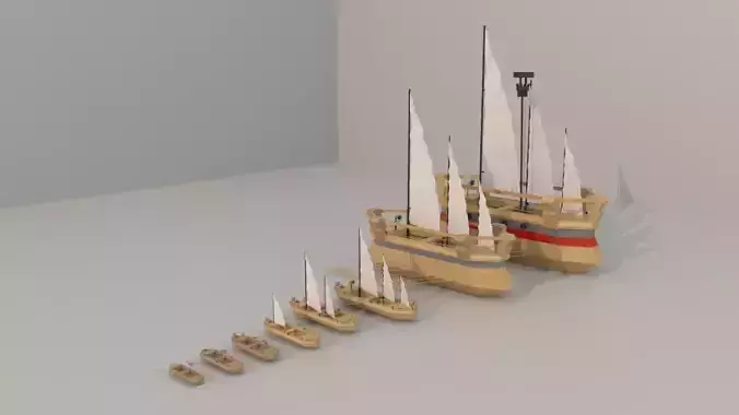 Wooden Sailing Ship With Cannons Upgrade Pack