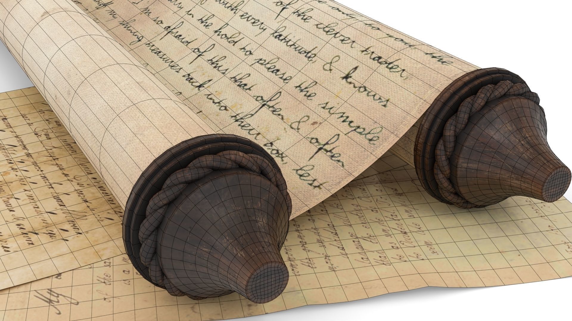 Ancient Scroll 1 3D model_18