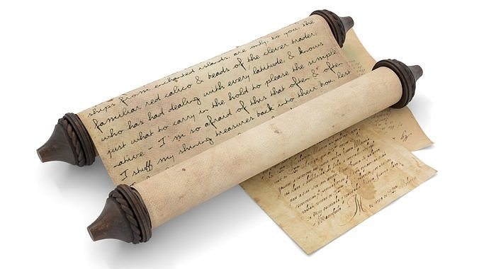Ancient Scroll 1 3D model