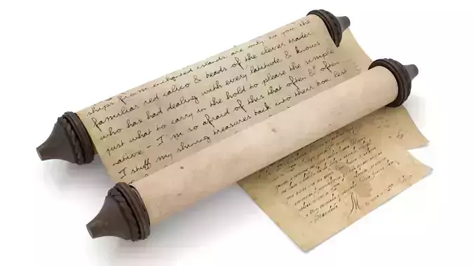 Ancient Scroll 1 3D model