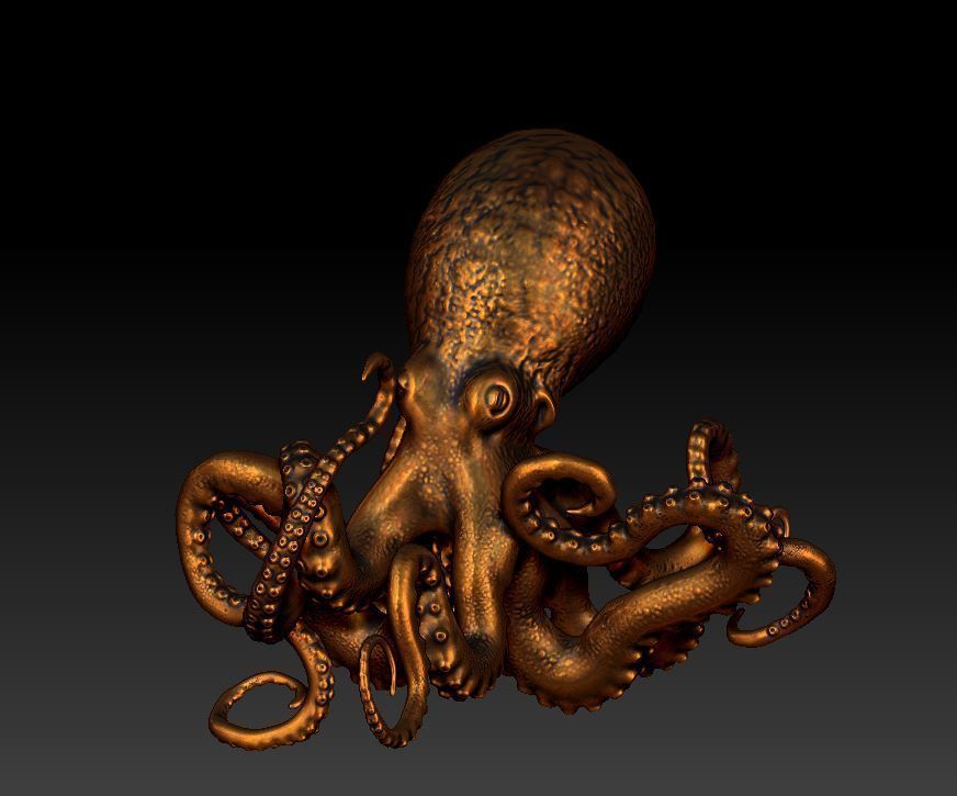 octopus 3D print model_3
