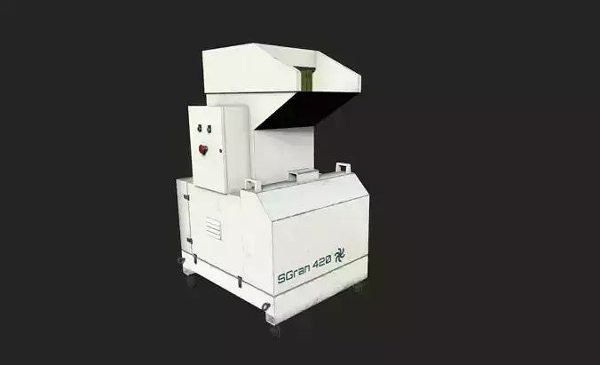 Waste Plastics Granulator Low-poly 3D model