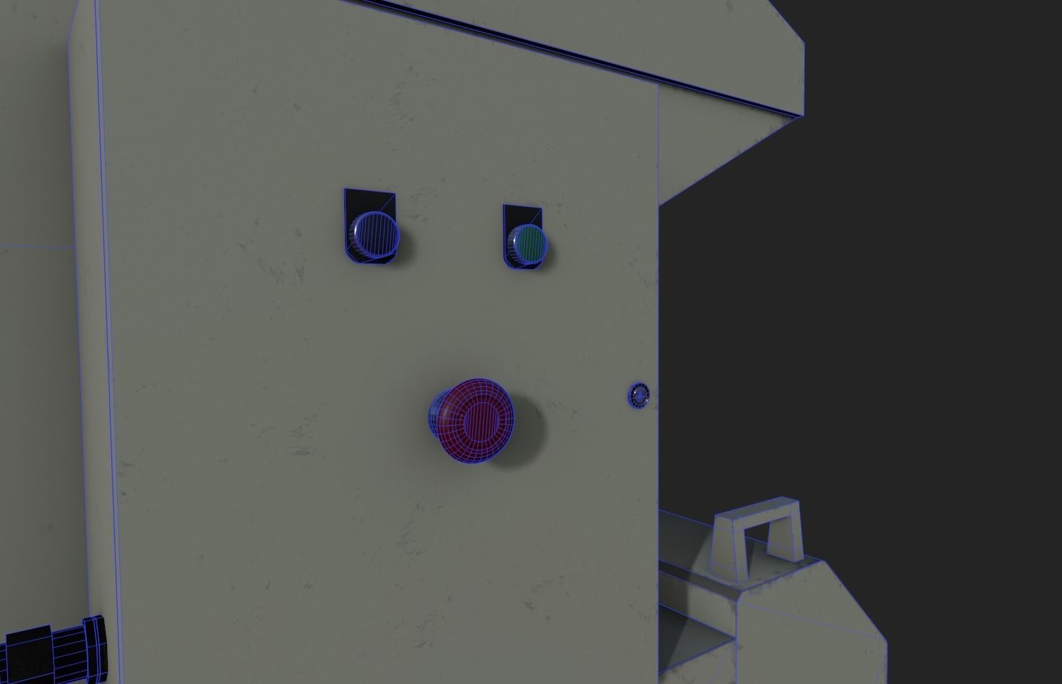 Waste Plastics Granulator Low-poly 3D model_12