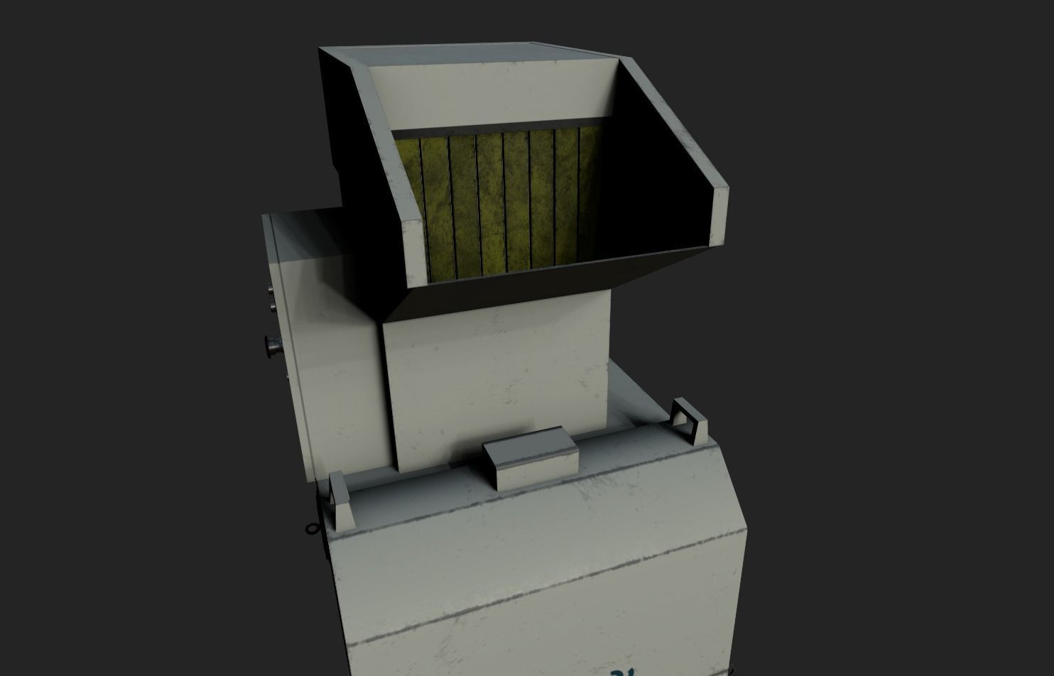 Waste Plastics Granulator Low-poly 3D model_18