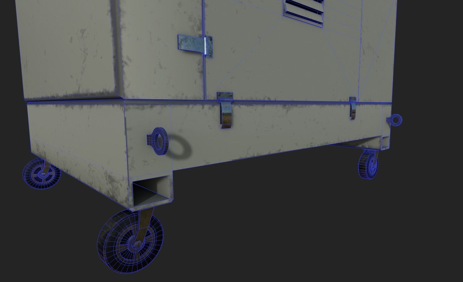 Waste Plastics Granulator Low-poly 3D model_15