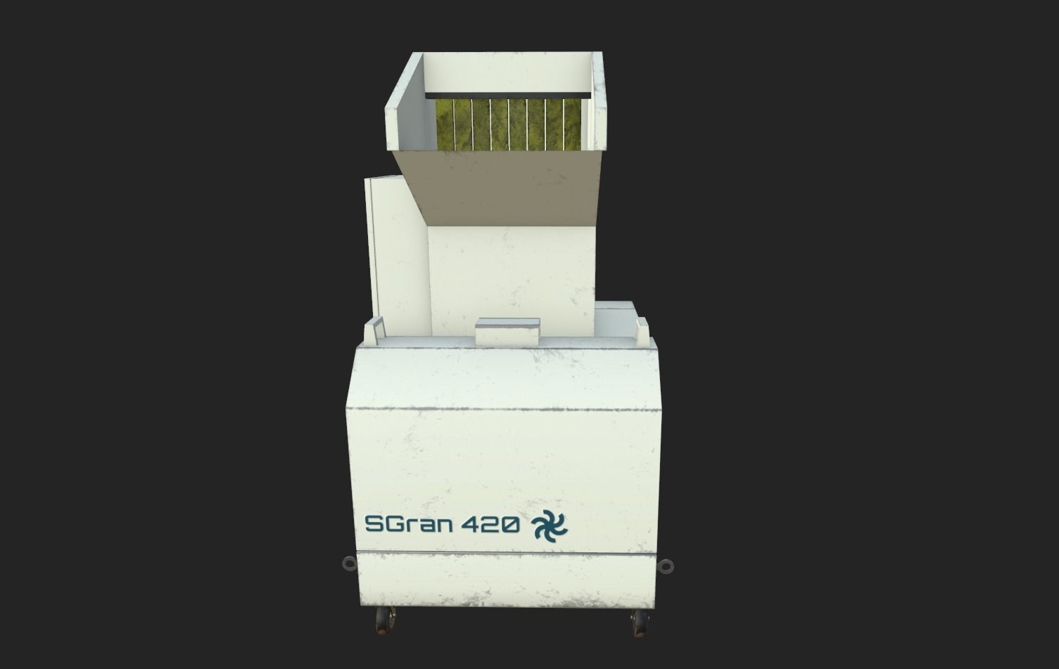 Waste Plastics Granulator Low-poly 3D model_2