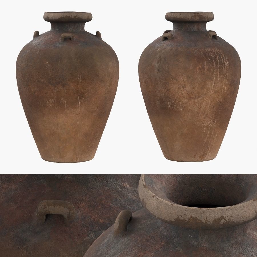 Antique Water Vessels  01 3D model_2