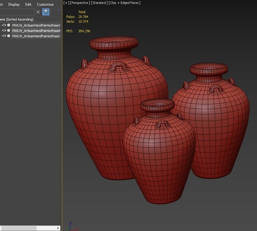 Antique Water Vessels  01 3D model_5