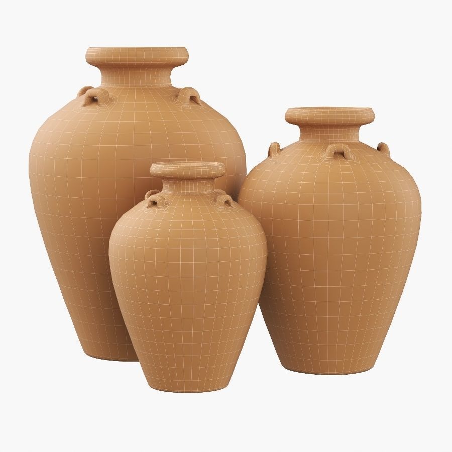 Antique Water Vessels  01 3D model_4