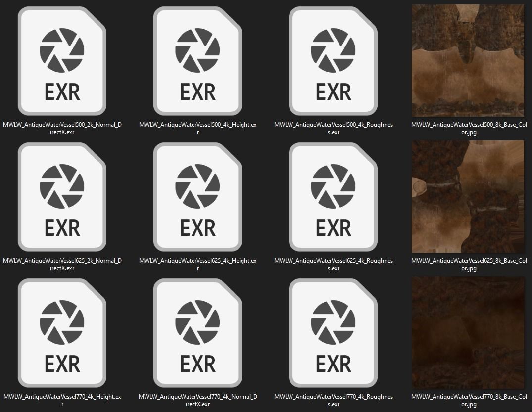 Antique Water Vessels  01 3D model_6