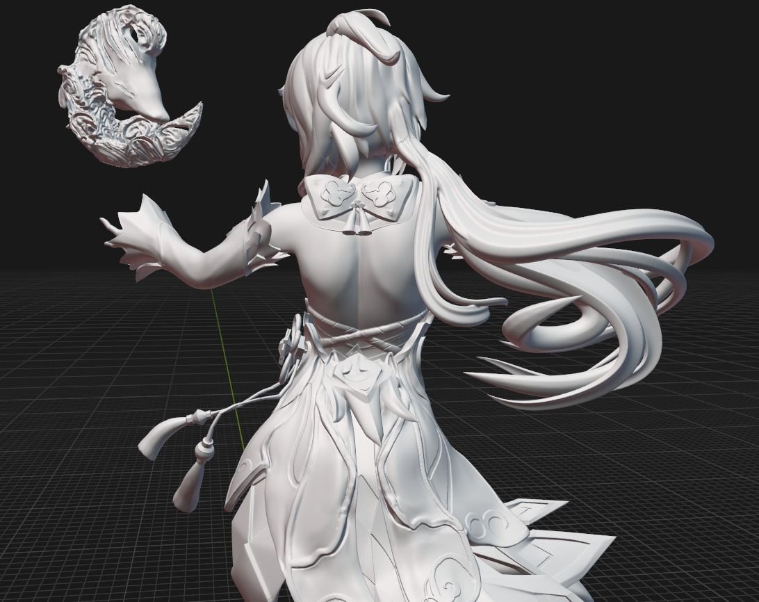 Ganyu from Genshin Impact - Sculpture for 3D printing 3D print model_8