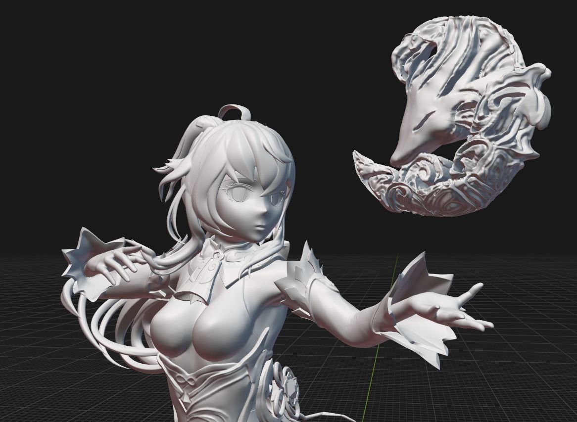 Ganyu from Genshin Impact - Sculpture for 3D printing 3D print model_7
