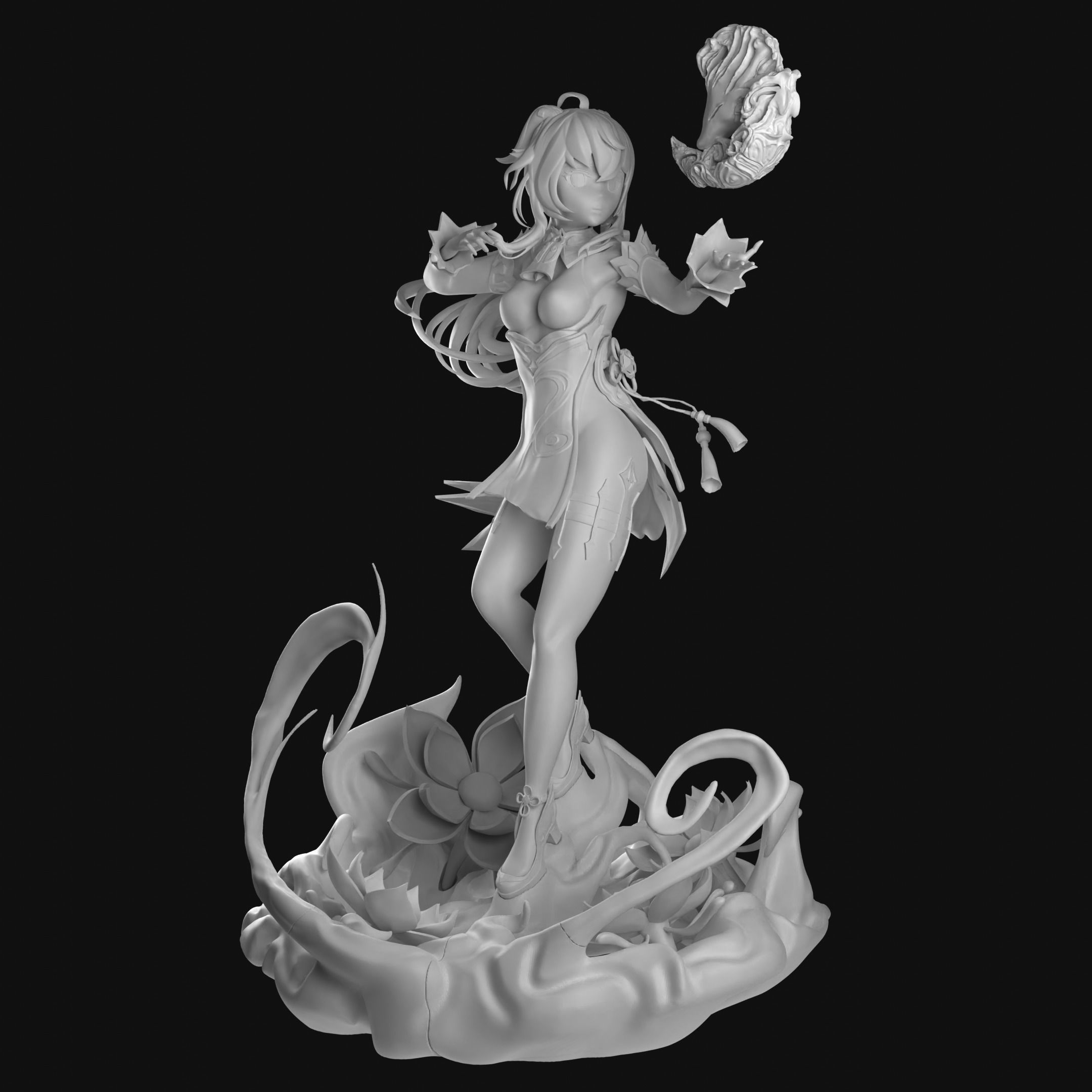 Ganyu from Genshin Impact - Sculpture for 3D printing 3D print model_2