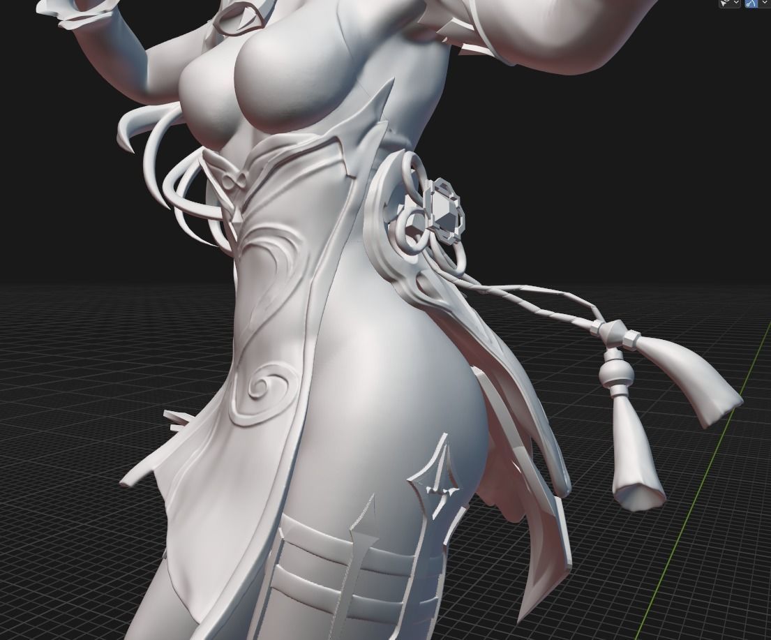 Ganyu from Genshin Impact - Sculpture for 3D printing 3D print model_10