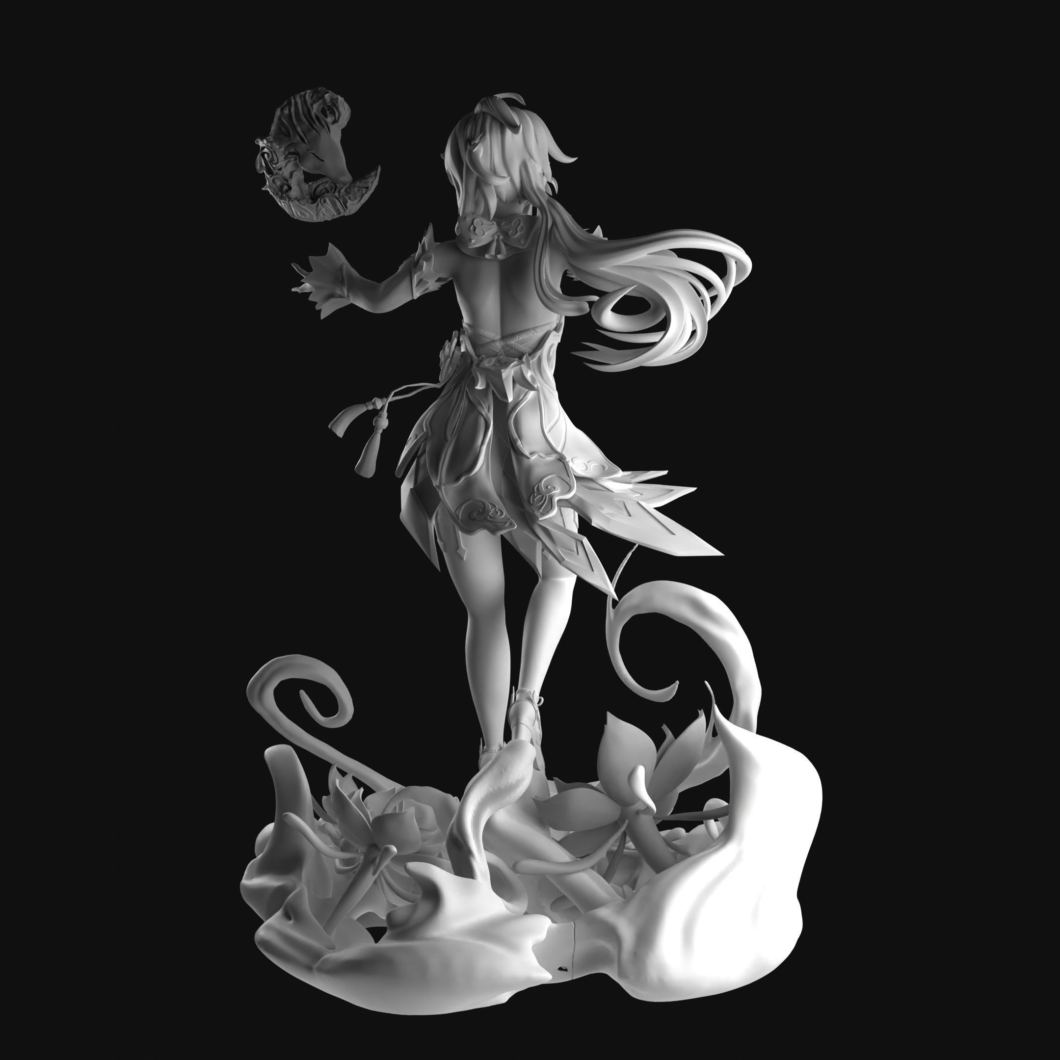 Ganyu from Genshin Impact - Sculpture for 3D printing 3D print model_3