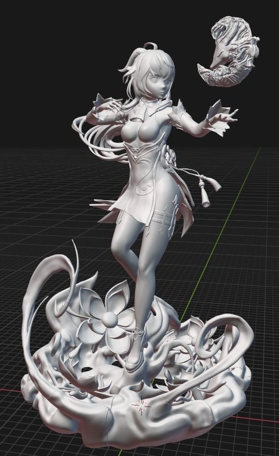 Ganyu from Genshin Impact - Sculpture for 3D printing 3D print model_6