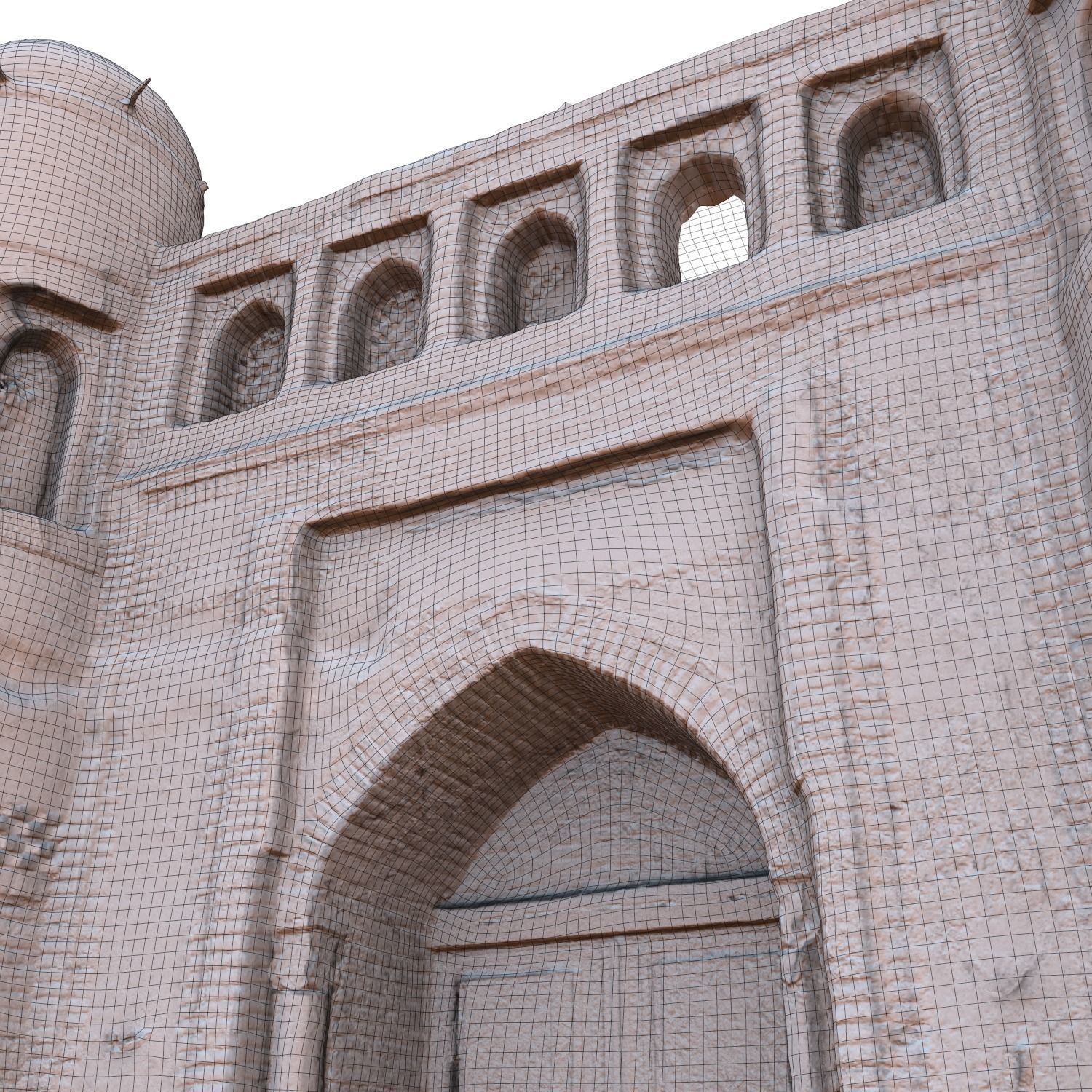 medieval nomad castle Low-poly 3D model_11