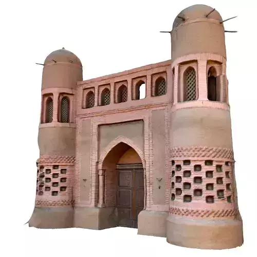 medieval nomad castle Low-poly 3D model