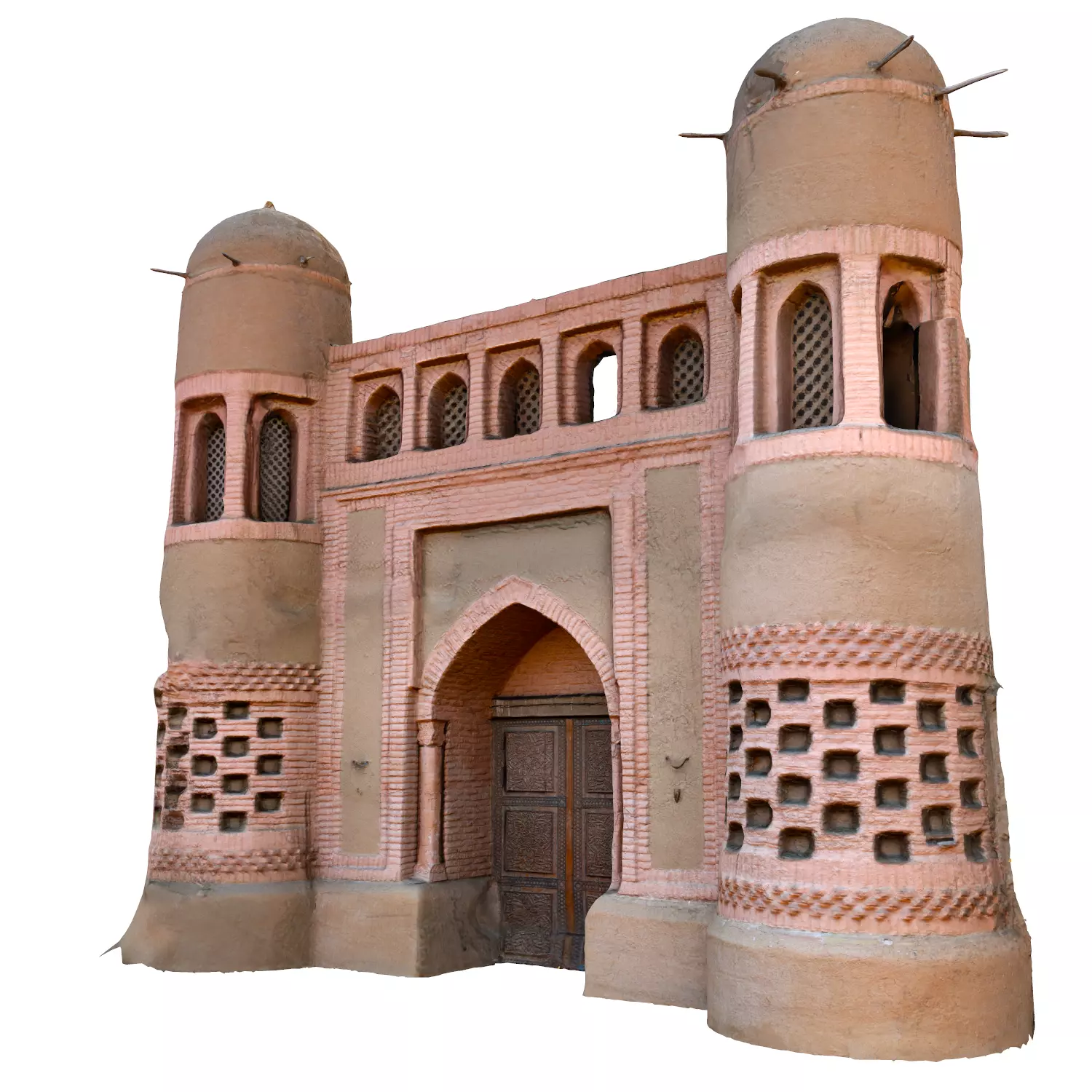 medieval nomad castle Low-poly 3D model_0