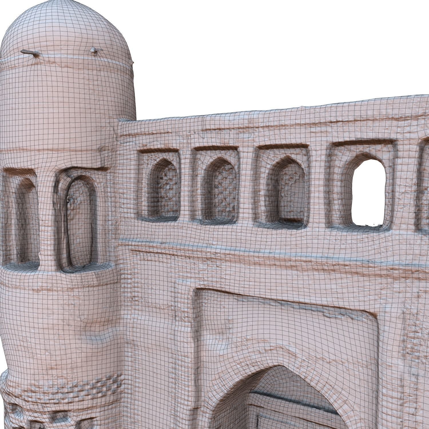 medieval nomad castle Low-poly 3D model_12