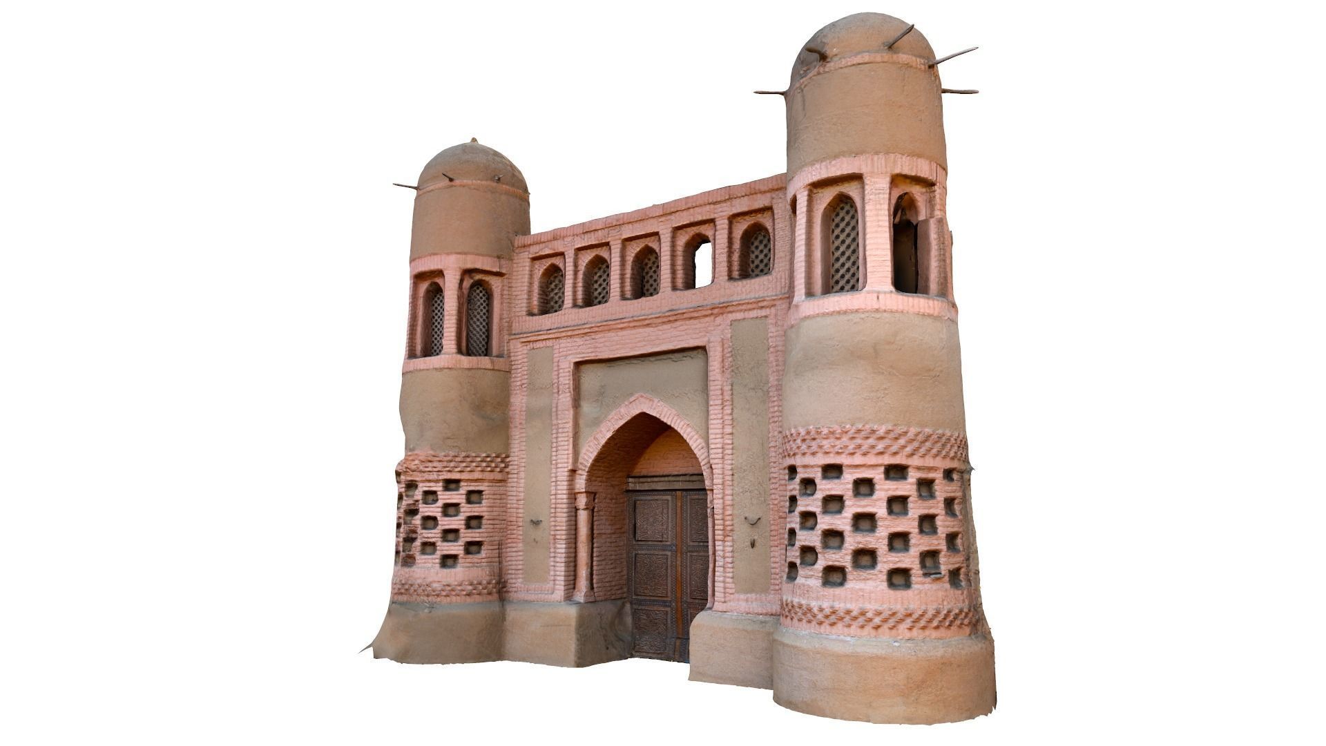 medieval nomad castle Low-poly 3D model_1