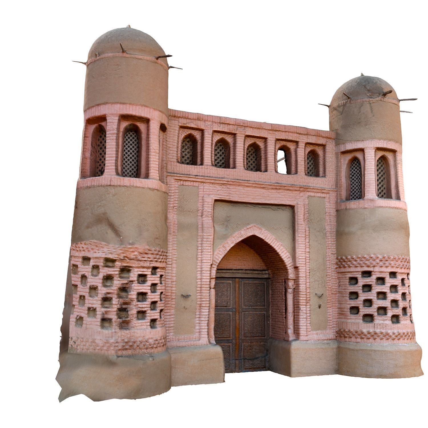medieval nomad castle Low-poly 3D model_2