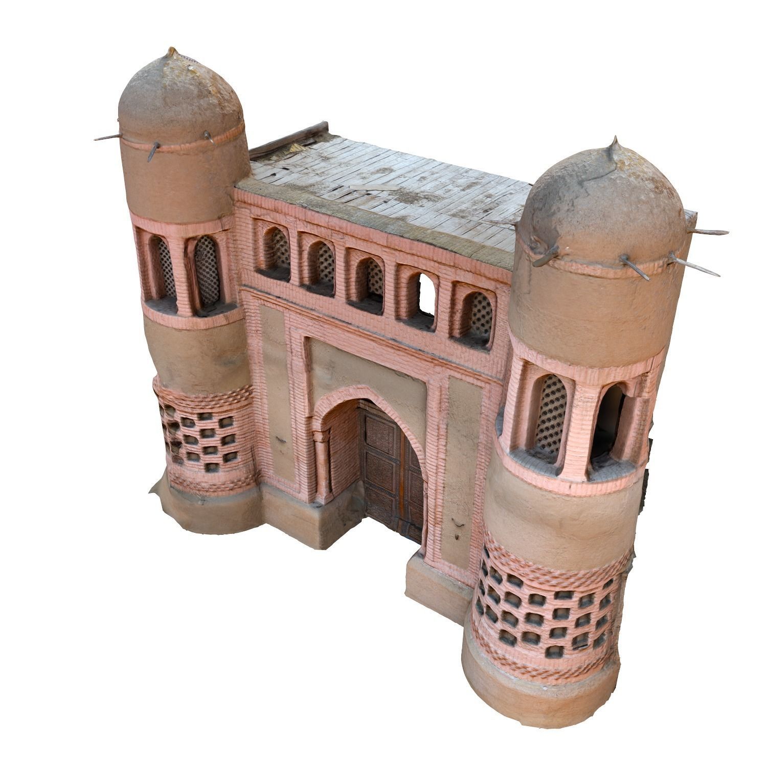 medieval nomad castle Low-poly 3D model_3