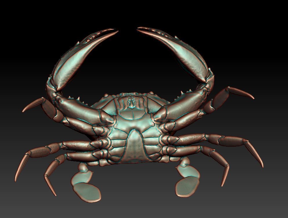 Crab figurine 3D print model_1