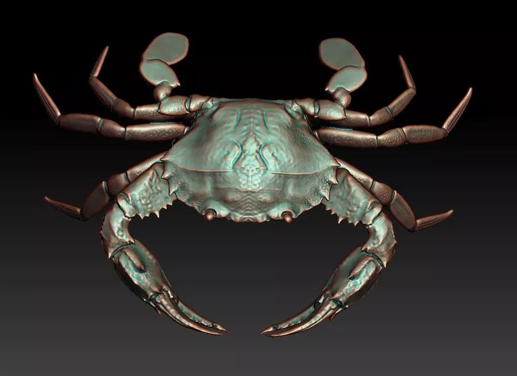 Crab figurine 3D print model_0