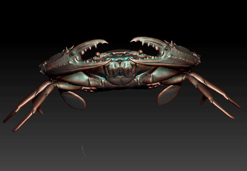 Crab figurine 3D print model_2
